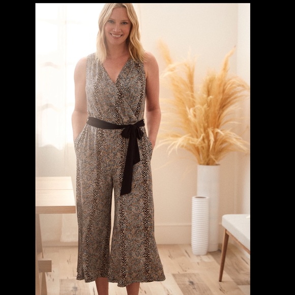 Laura Snake Print Tie Detail Jumpsuit - Picture 2 of 5